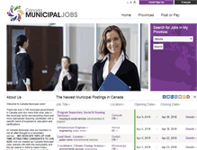 Tablet Screenshot of canadamunicipaljobs.com